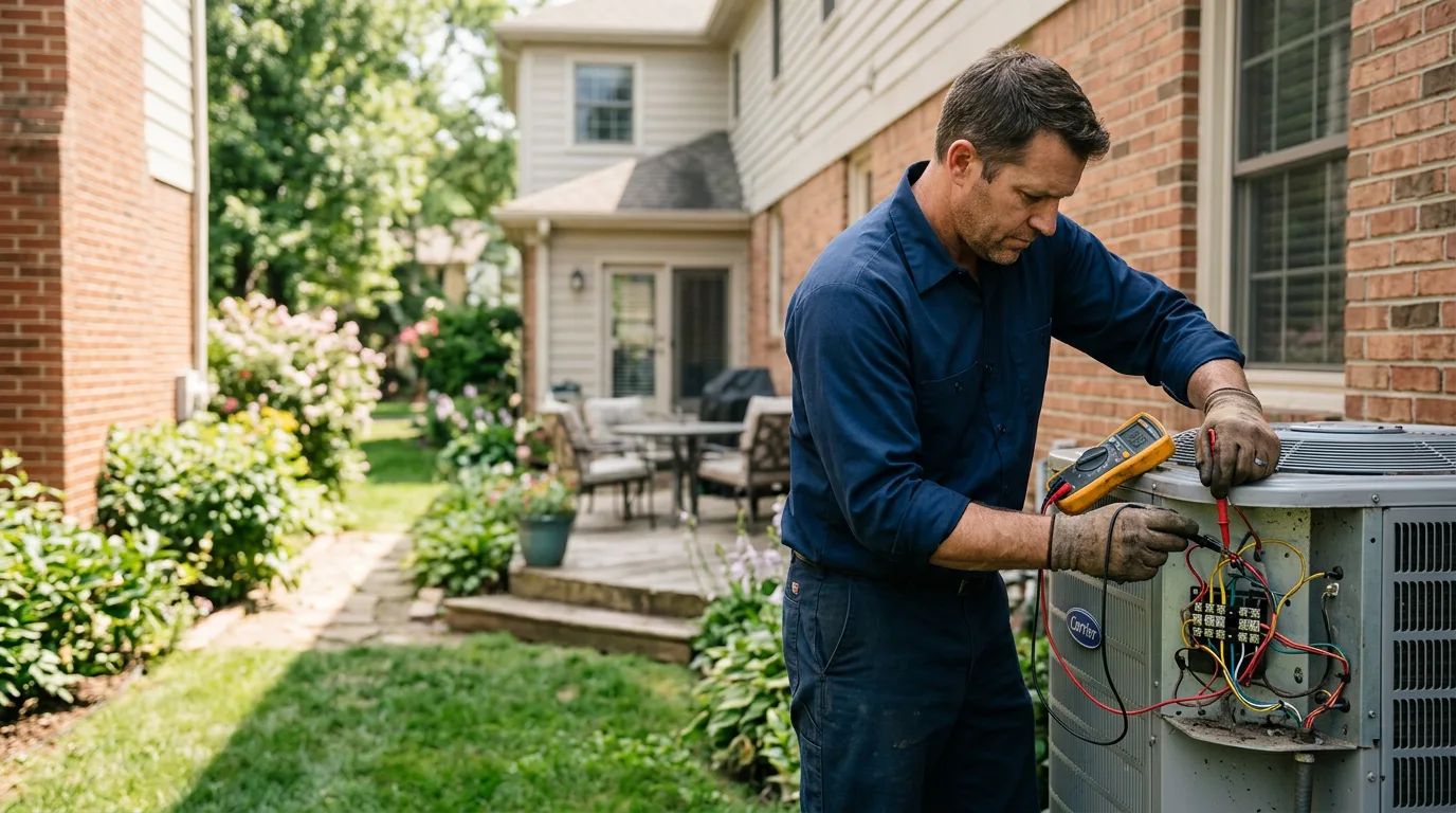 HVAC technician working near Carson, ND